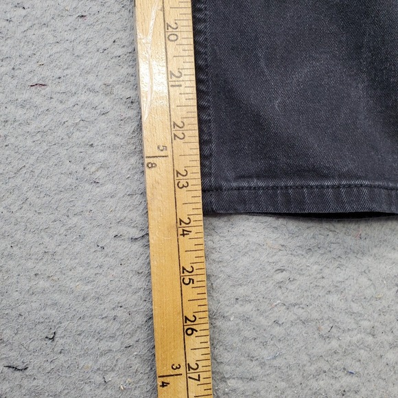 Vintage Elizabeth and James Straight Leg Jeans Womens 12-31 Black Denim Stretch - Picture 6 of 6